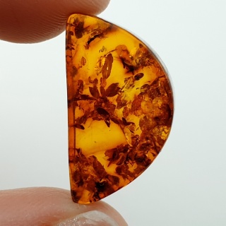 Bursztyn bałtycki płaskie półkole 22x12 mm nr 14