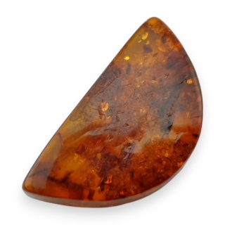 Bursztyn bałtycki płaskie półkole 22x12 mm nr 15