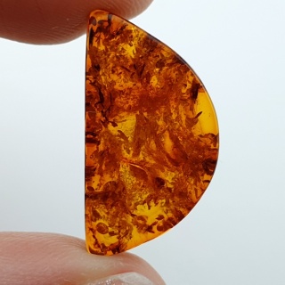 Bursztyn bałtycki płaskie półkole 22x12 mm nr 16