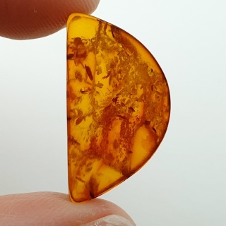 Bursztyn bałtycki płaskie półkole 22x12 mm nr 17