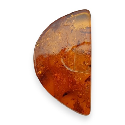 Bursztyn bałtycki płaskie półkole 22x12 mm nr 17