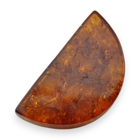 Baltic amber flat semicircle 22x12 mm no 19