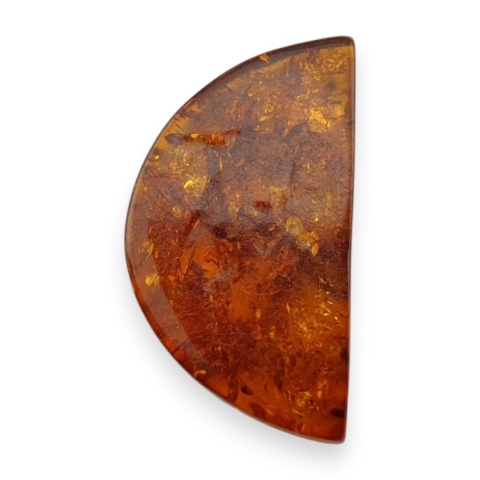 Baltic amber flat semicircle 22x12 mm no 19