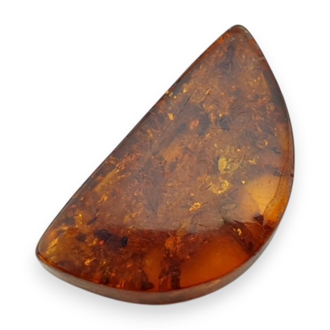 Baltic amber flat semicircle 22x12 mm no 21
