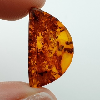 Bursztyn bałtycki płaskie półkole 22x12 mm nr 21