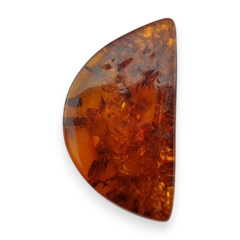 Baltic amber flat semicircle 22x12 mm no 21