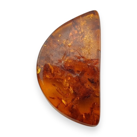 Baltic amber flat semicircle 22x12 mm no 23