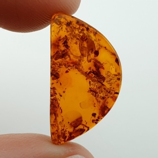 Bursztyn bałtycki płaskie półkole 22x12 mm nr 25