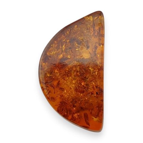 Bursztyn bałtycki płaskie półkole 22x12 mm nr 6
