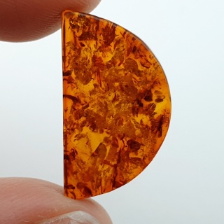 Bursztyn bałtycki płaskie półkole 22x13 mm nr 20