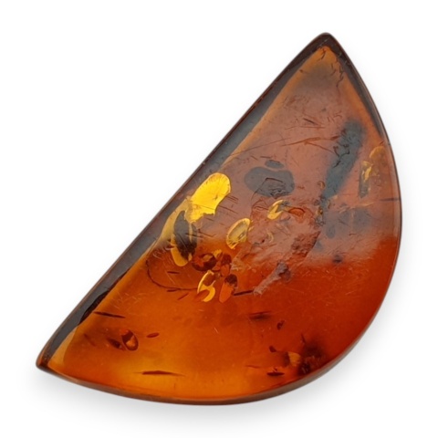 Baltic amber flat semicircle 23x12 mm no 8
