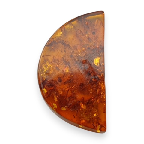 Baltic amber flat semicircle 23x13 mm no 22