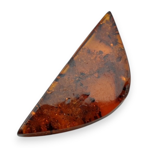 Baltic amber flat semicircle 26x11 mm no 28