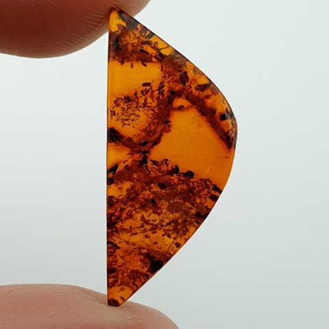 Baltic amber flat semicircle 26x11 mm no 28