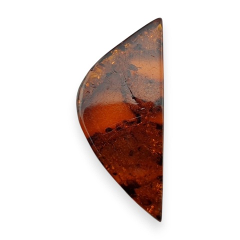 Baltic amber flat semicircle 26x11 mm no 28