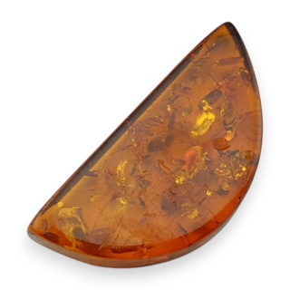 Bursztyn bałtycki płaskie półkole 30x14 mm nr 1