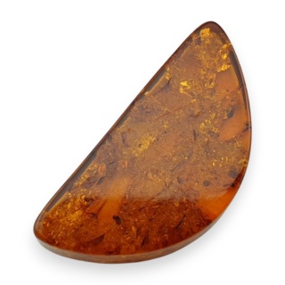 Bursztyn bałtycki płaskie półkole 30x15 mm nr 5
