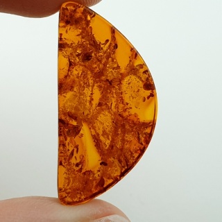 Bursztyn bałtycki płaskie półkole 30x15 mm nr 5