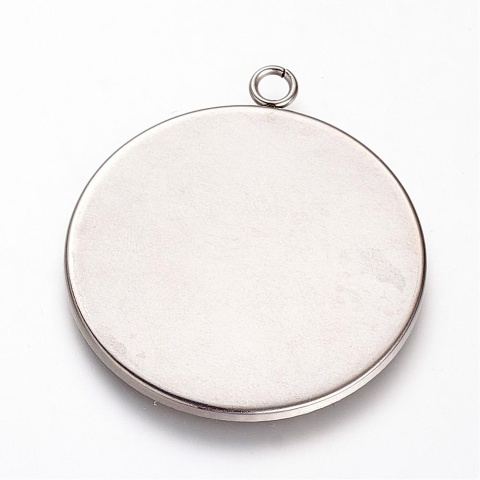 Cabochon setting fi 35 mm pendant stainless steel 1 pc