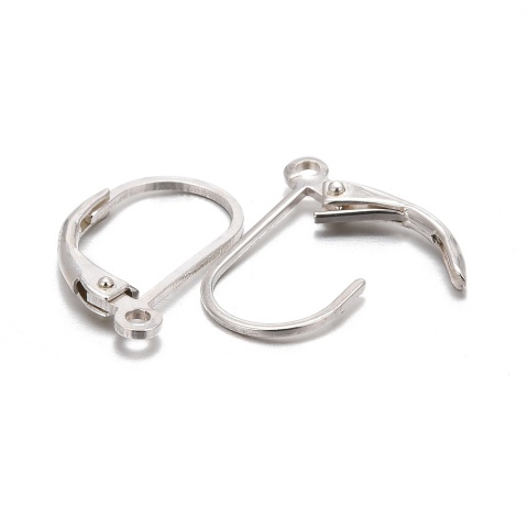 English decorative hooks silver 925 16x9 mm 2 pcs