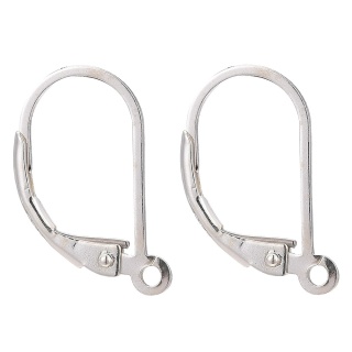 English decorative hooks silver 925 16x9 mm 2 pcs