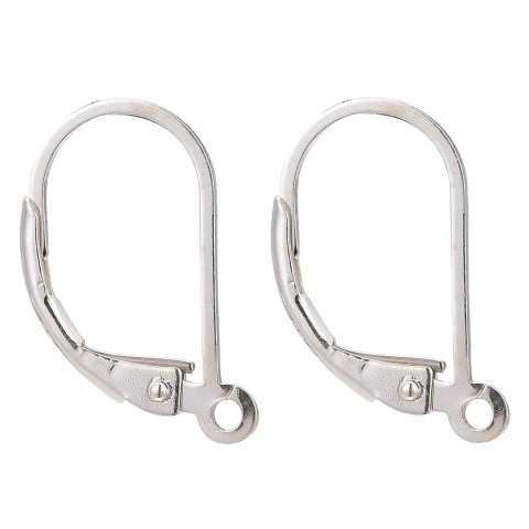 English decorative hooks silver 925 16x9 mm 2 pcs