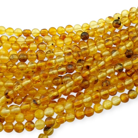 Baltic amber irregular bead approx 5 mm strand 19 cm