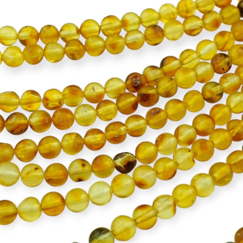 Baltic amber irregular bead approx 5 mm strand 19 cm