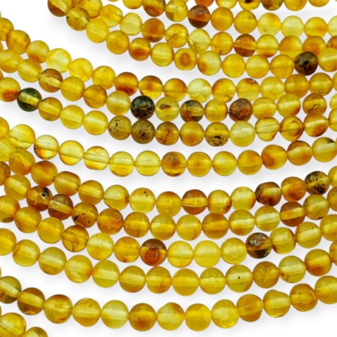 Baltic amber irregular bead approx 5 mm strand 19 cm