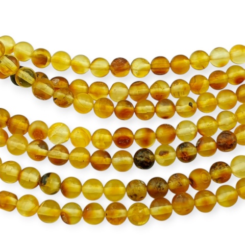 Baltic amber irregular bead approx 5 mm strand 19 cm