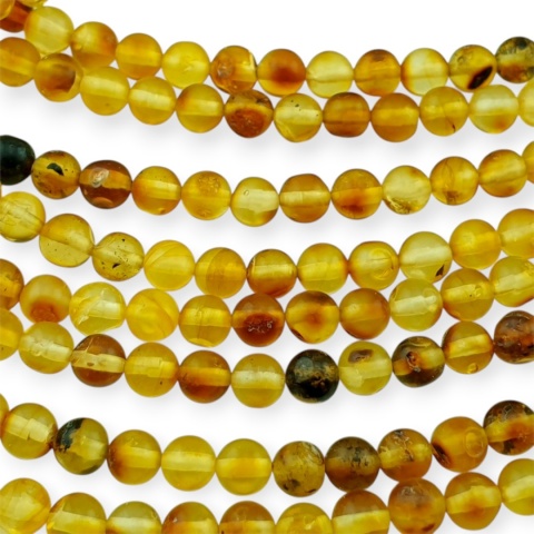 Baltic amber irregular bead approx 5 mm strand 19 cm