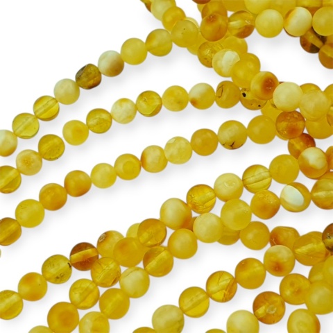 Baltic amber mix color irregular bead approx 5.85 mm strand 19 cm