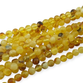 Baltic amber mix color irregular bead approx 6.15 mm strand 19 cm