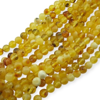 Baltic amber mix color irregular bead approx 6.3 mm strand 19 cm
