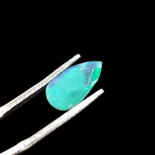 Black Ethiopian opal faceted 11x6 mm no 667