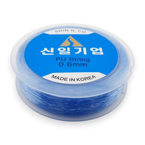 Round silicone rubber band 0.6 mm 2 m blue