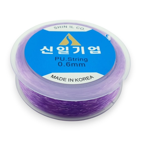 Round silicone rubber band 0.6 mm 2 m purple