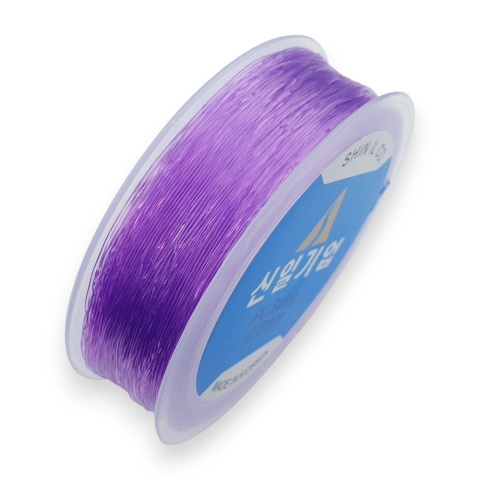 Round silicone rubber band 0.6 mm 2 m purple