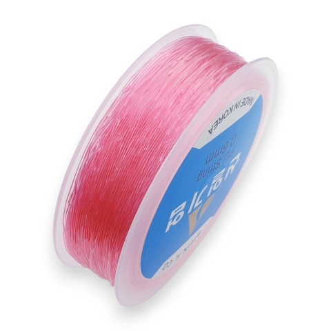 Round silicone rubber band 0.6 mm 2 m pink