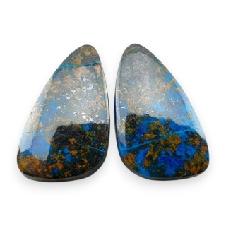 Shattuckite pair of cabochons 20x11 mm no S314