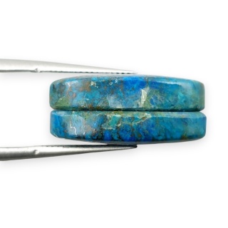 Shattuckite pair of cabochons 20x11 mm no S320