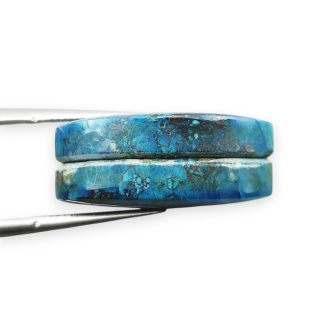 Shattuckite pair of cabochons 22x14 mm no S300