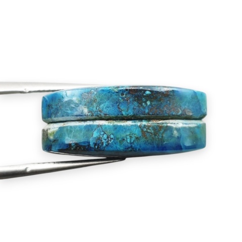Shattuckite pair of cabochons 22x14 mm no S300