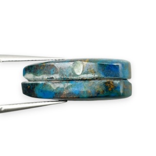 Shattuckite pair of cabochons 23x12 mm no S307