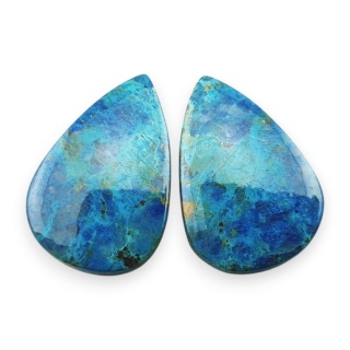 Shattuckite pair of cabochons 23x15 mm no S297