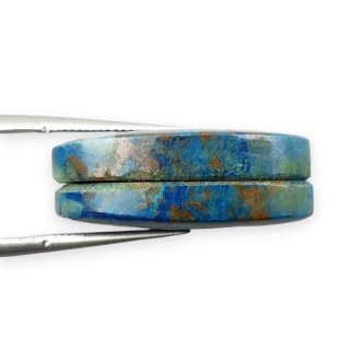 Shattuckite pair of cabochons 23x16 mm no S325