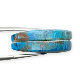 Shattuckite pair of cabochons 25x14 mm no S323
