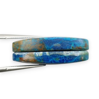 Shattuckite pair of cabochons 26x14 mm no S317
