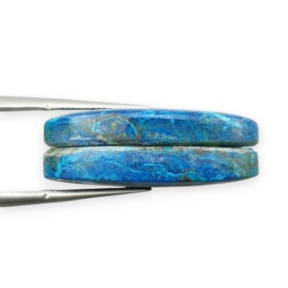 Shattuckite pair of cabochons 27x14 mm no S318