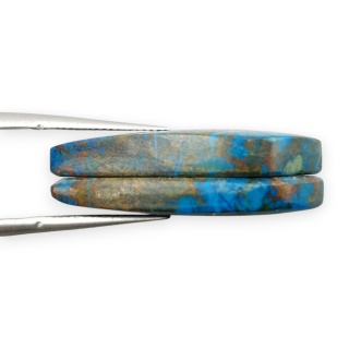 Shattuckite pair of cabochons 28x13 mm no S304